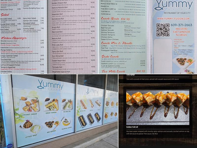 Yummy Fusion Menu