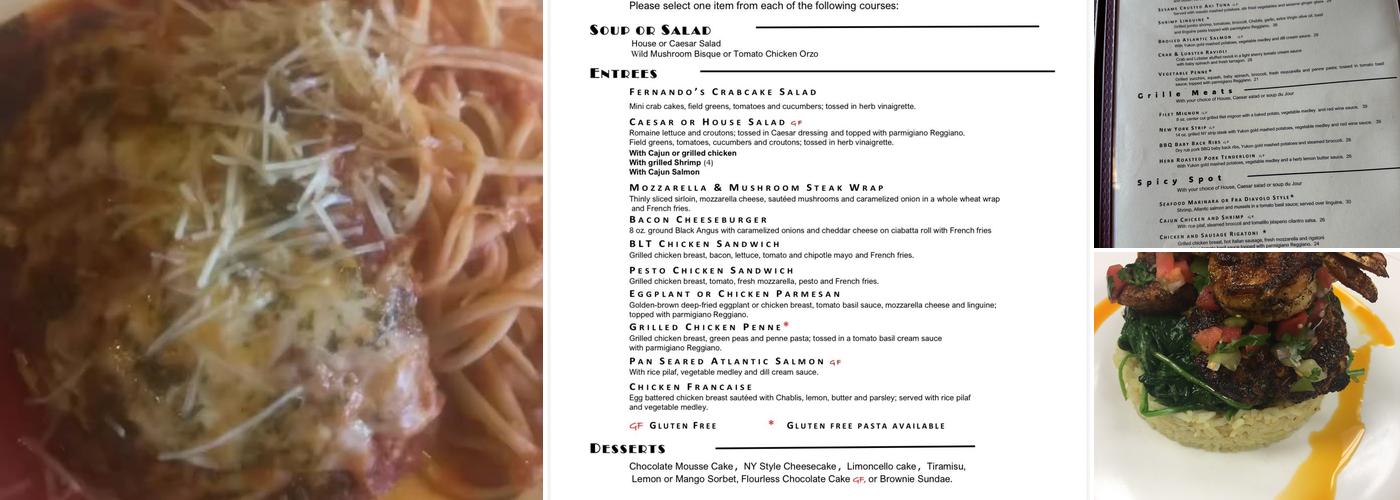 Fernando's Grille Menu