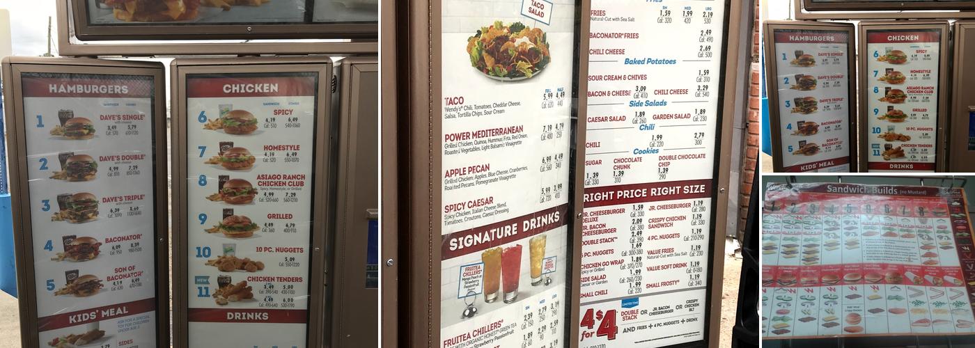 Wendy's Menu