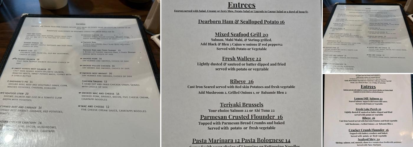 O'Malley's Galley Restaurant & Catering Menu