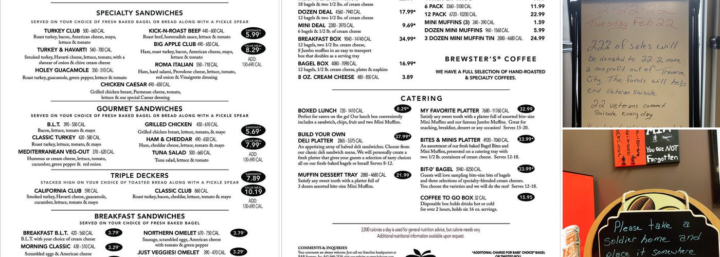 Big Apple Bagels Menu