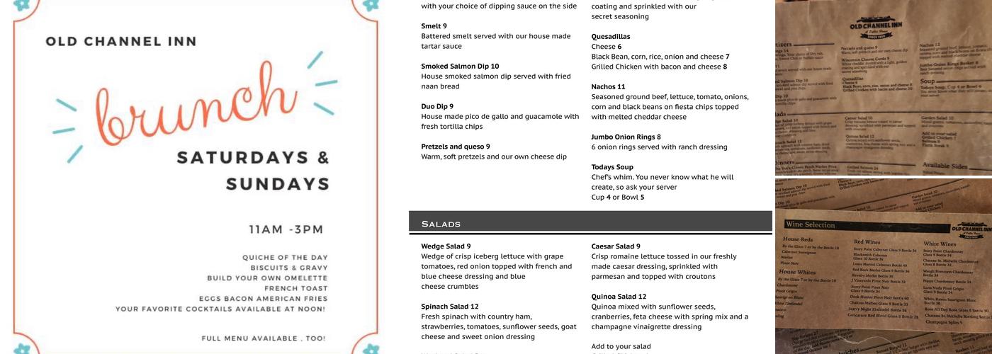 Old Channel Inn Menu