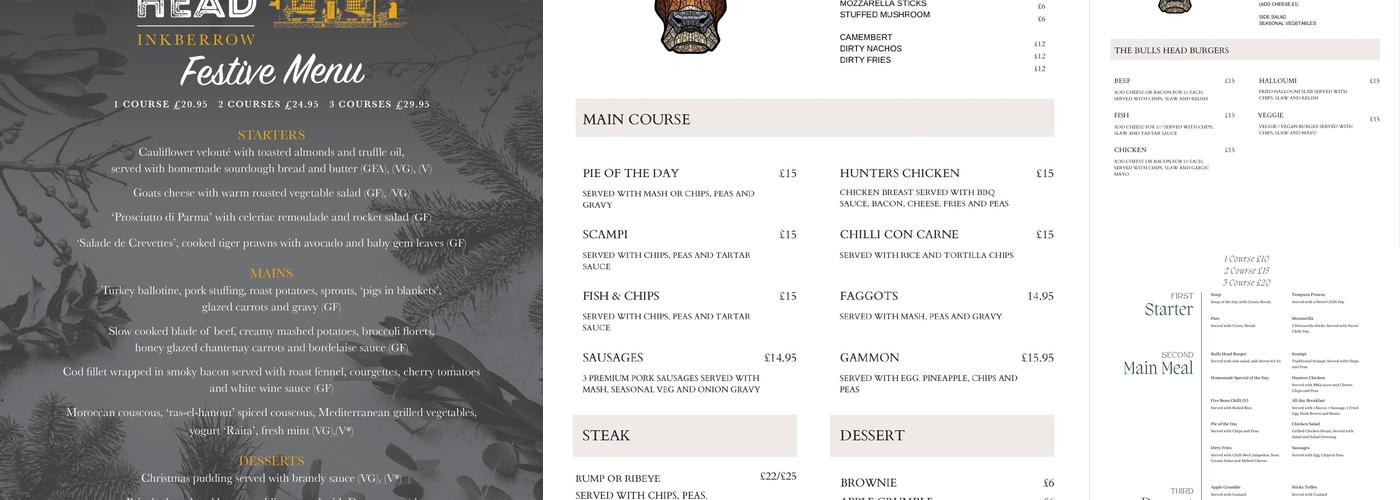 The Bulls Head Menu