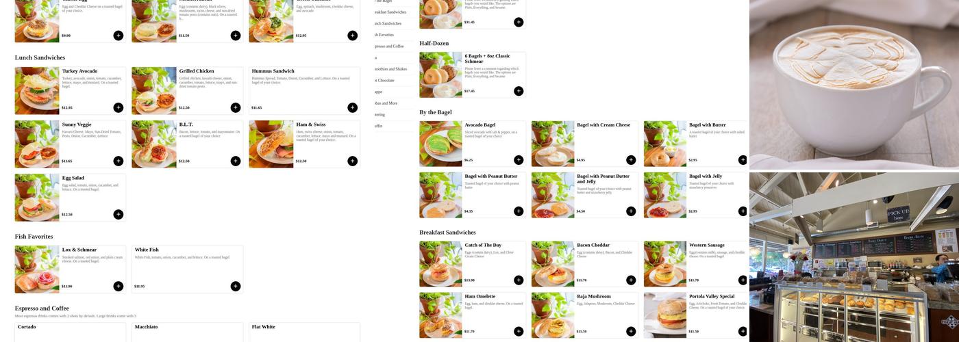 Konditorei Menu