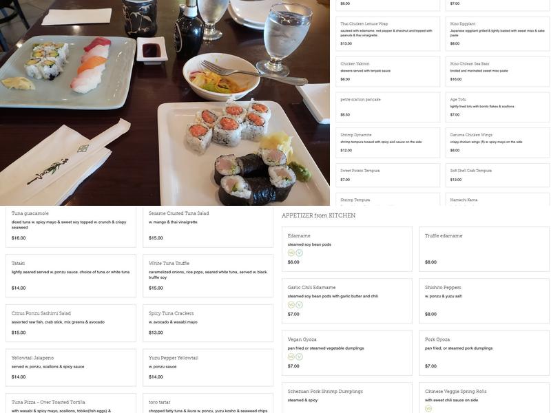 Daruma Menu