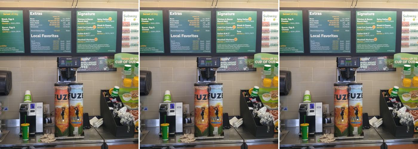 Subway Menu