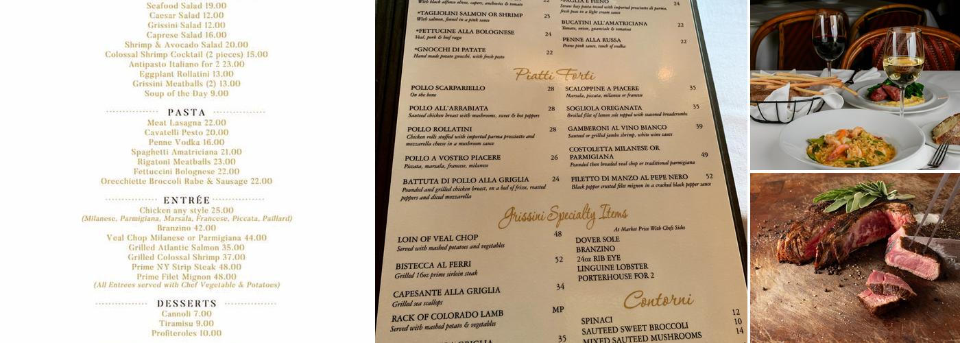 Grissini Menu