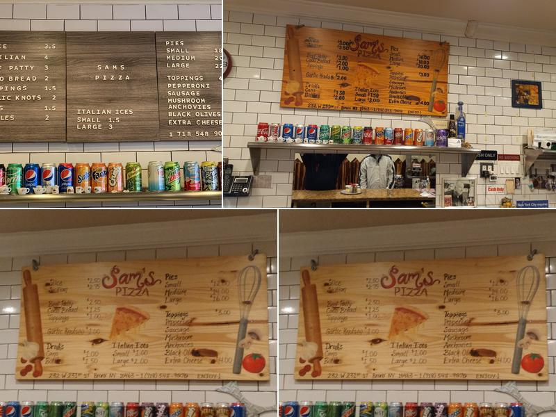 Sam's Pizza Menu