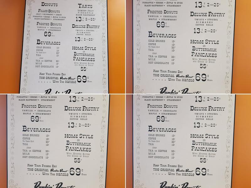Dunkin' Menu