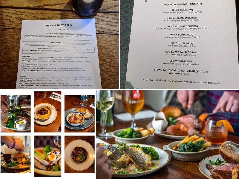The Wolseley Arms Menu