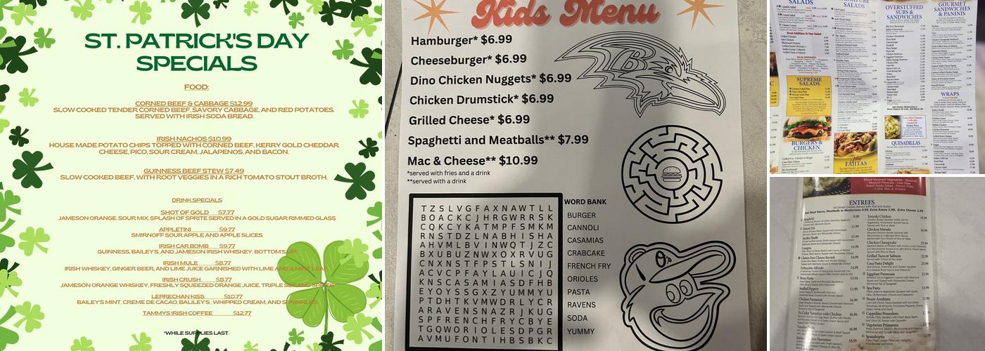 Casa Mia's White Marsh Menu