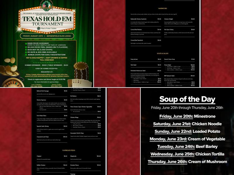 Tommy Fox's Public House Menu