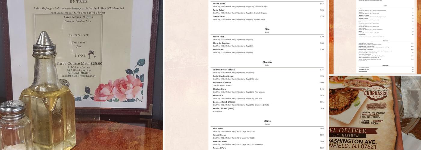 Lula's Latin Cuisine Menu