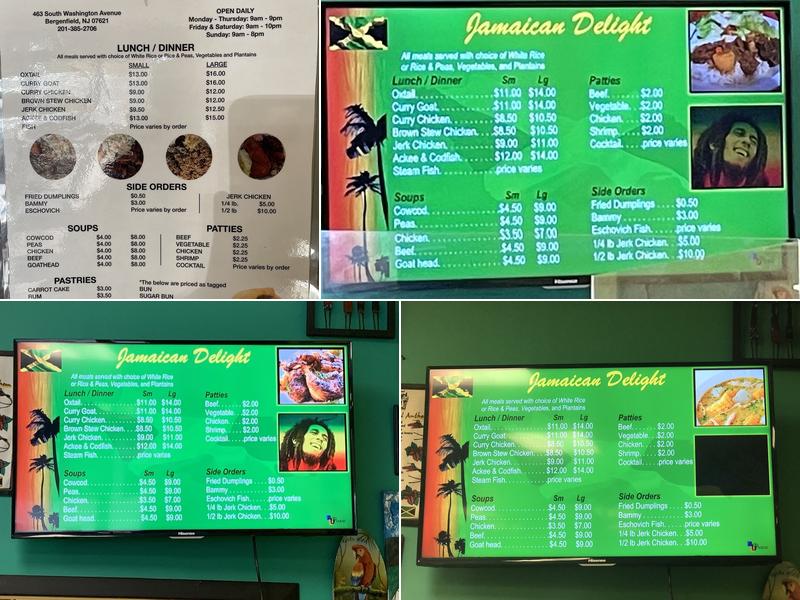 Jamaican Delight Menu