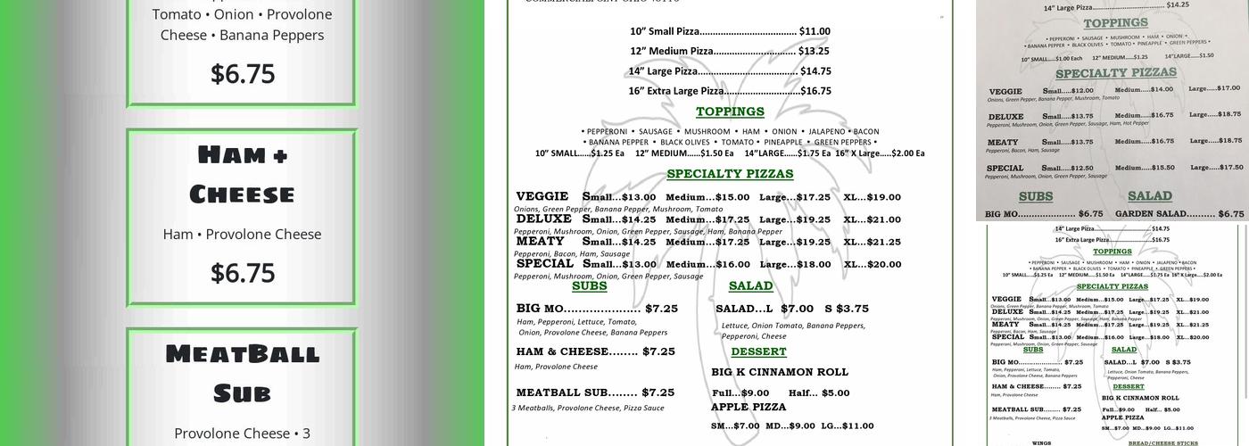 Mo’s Place Menu