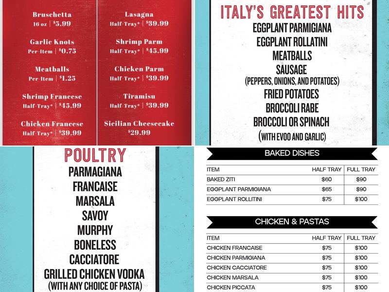 Fusaro Pizza Forked River Menu