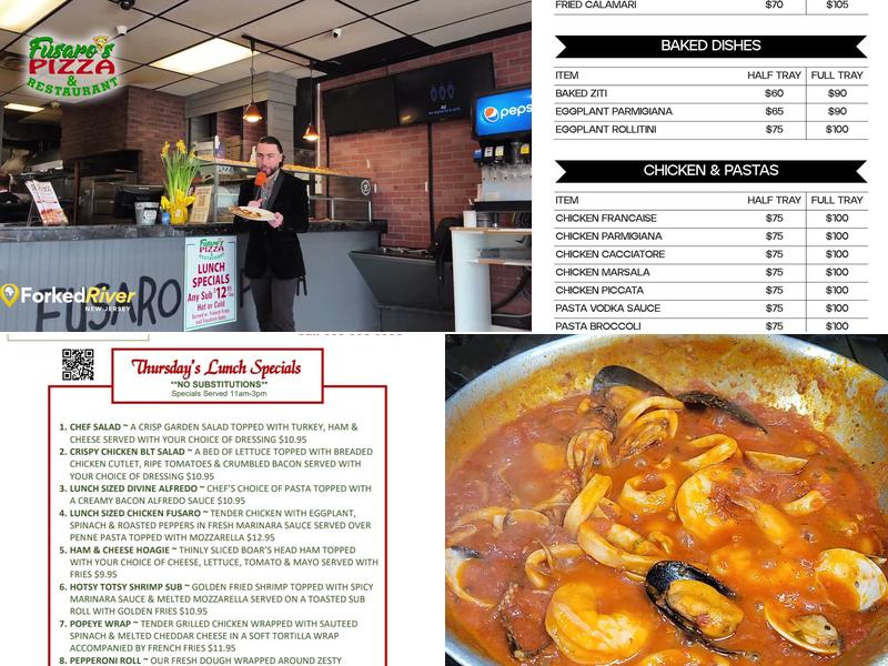 Fusaro Pizza Forked River Menu
