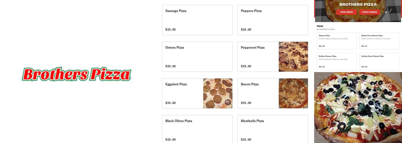 Brothers Pizza Menu