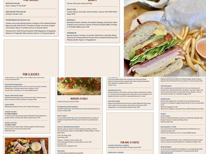 MAGIC VALLEY BREWING Menu