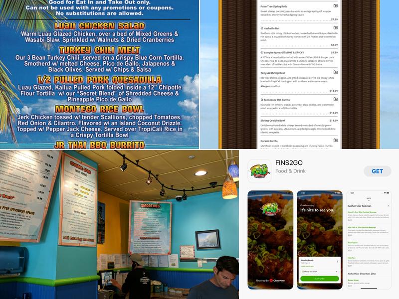 FINS - TropiCali Cuisine Menu