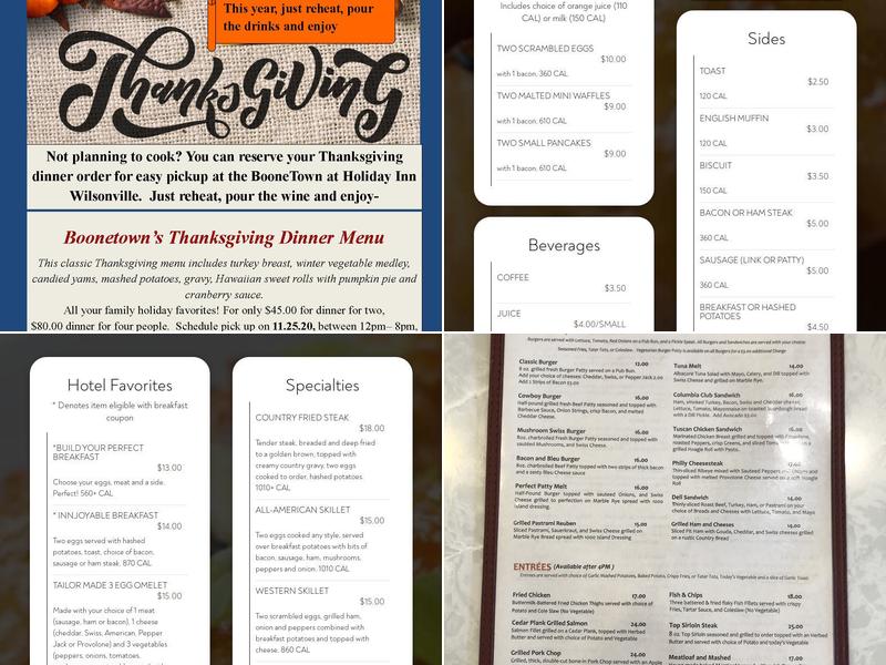 BooneTown Tap and Grill Menu