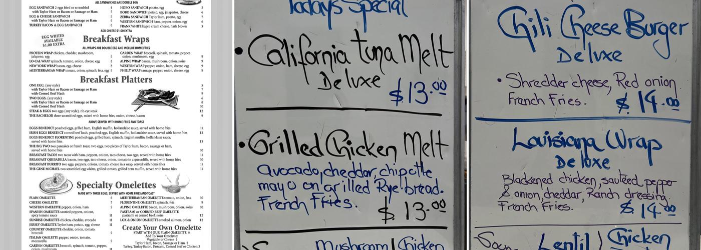 Ramsey Corner Cafe Menu