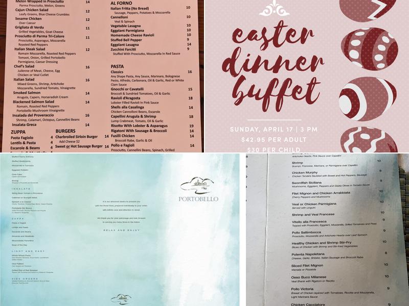 Portobello Menu