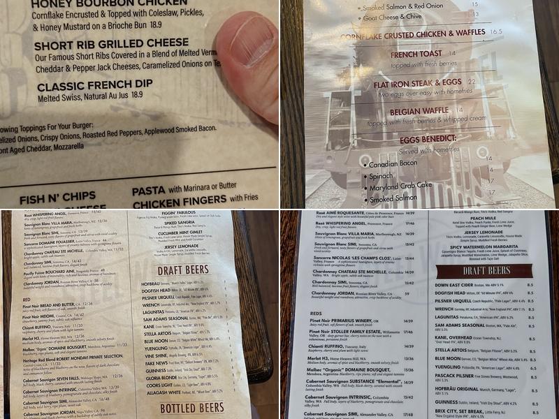 Steel Wheel Tavern Menu