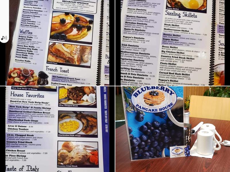 Blueberry Pancake House Menu