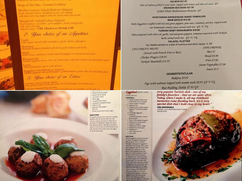 Lisa's Mediterranean Cuisine Menu