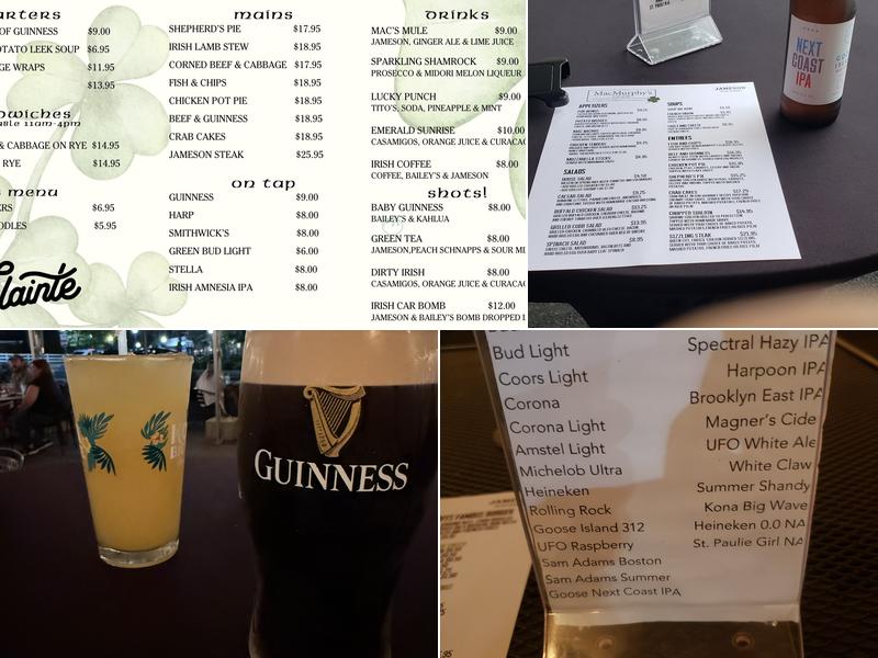 MacMurphy's Menu