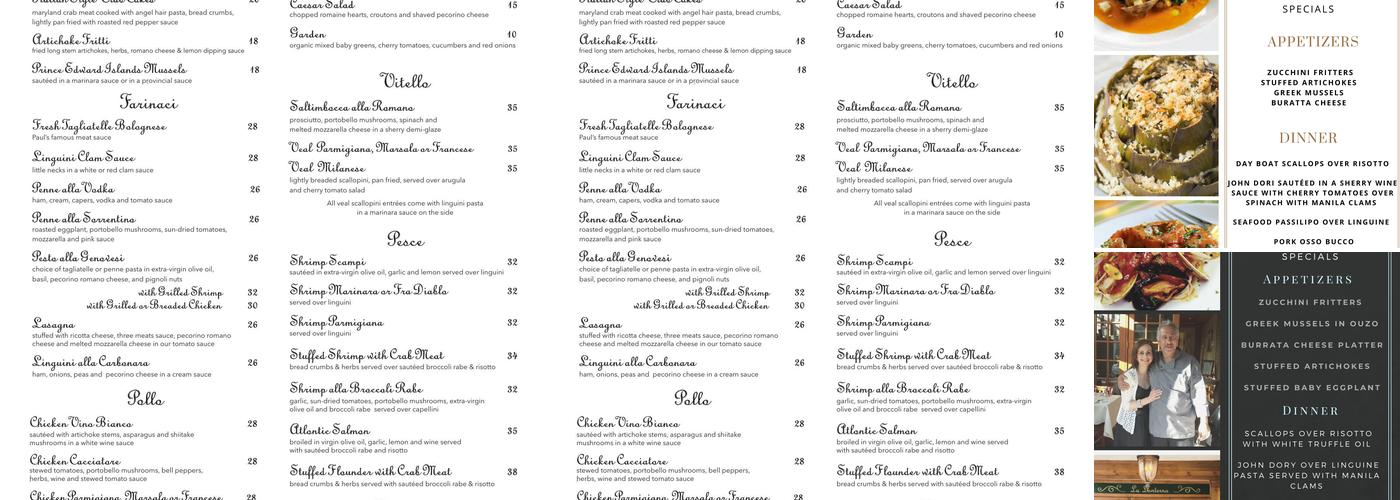 La Lanterna Cafe & Grill Menu
