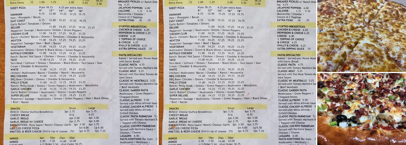 Padrone's Pizza Menu