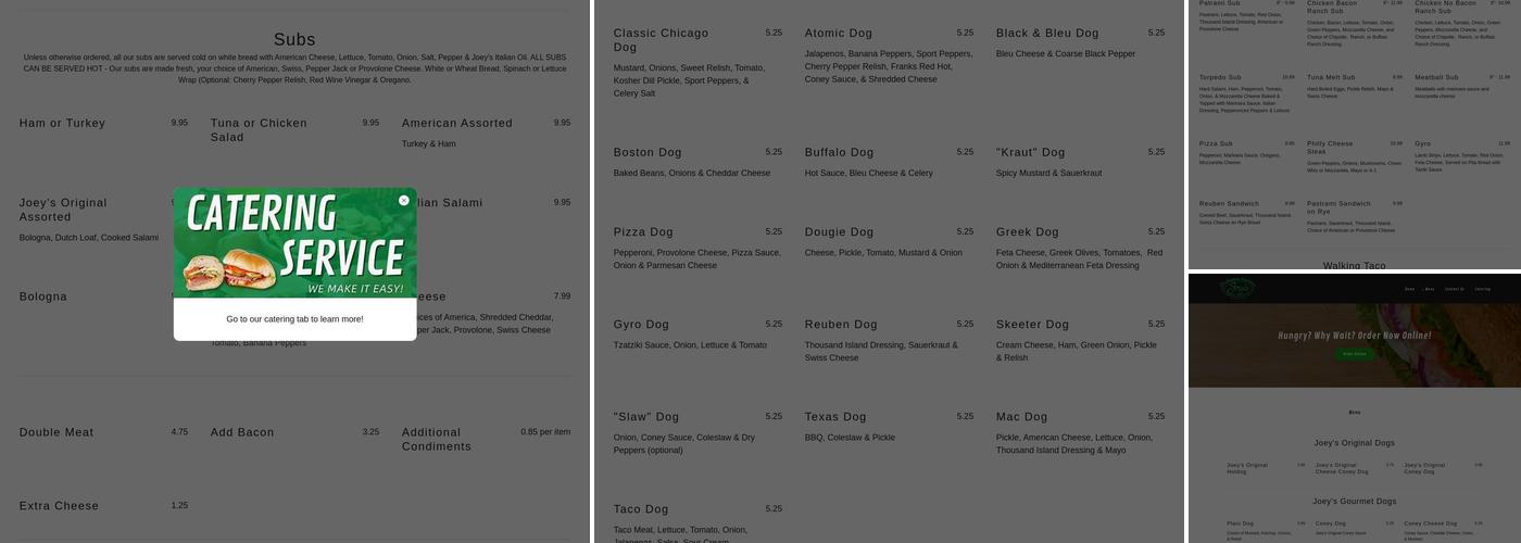 Joey's Italian Deli & Subs Menu