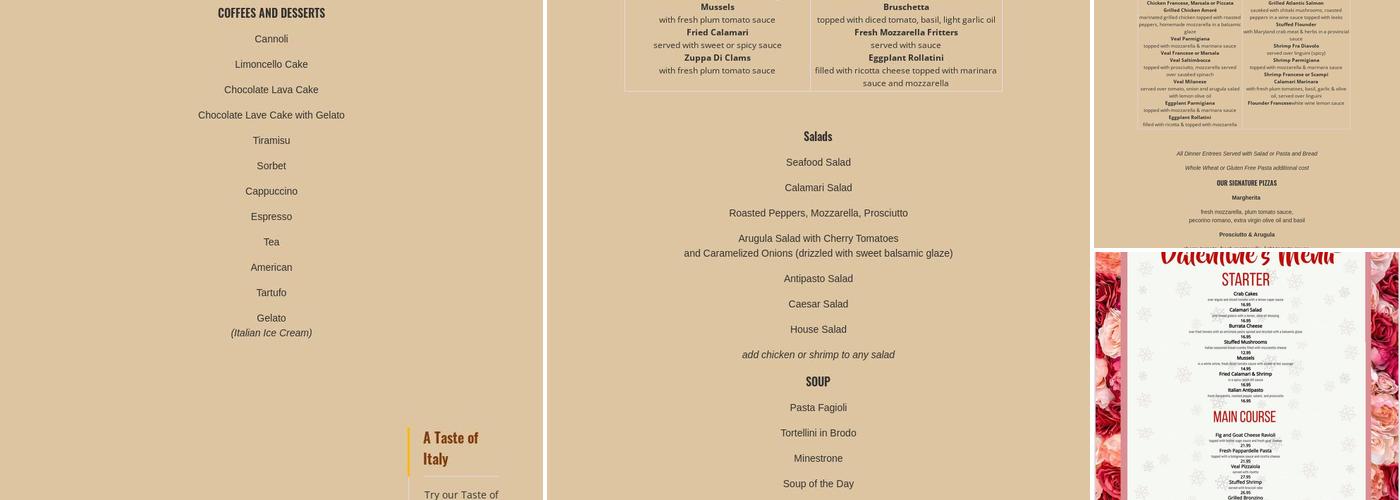 That's Amore Trattoria Menu