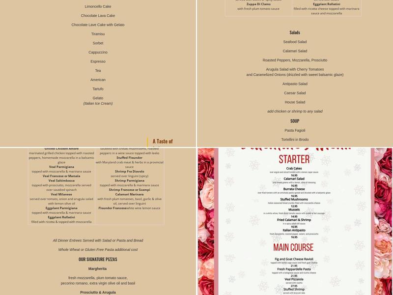 That's Amore Trattoria Menu