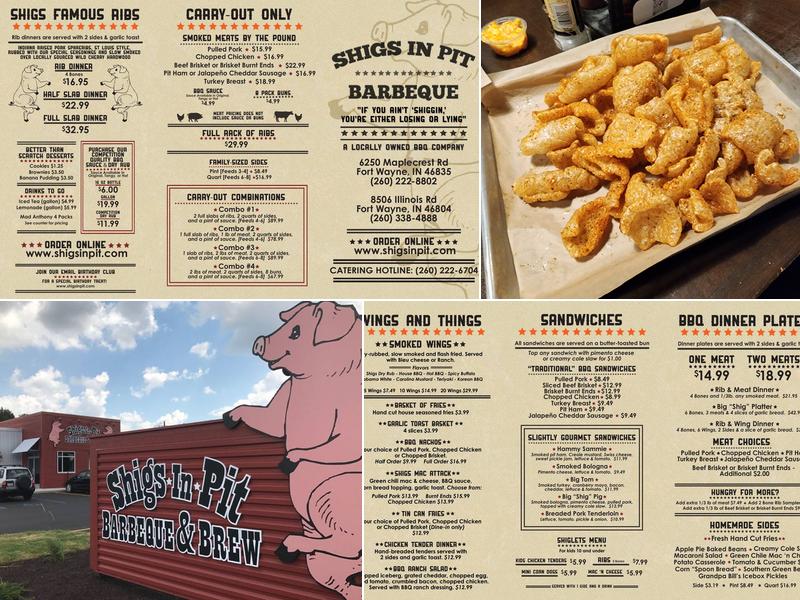 Shigs In Pit BBQ & Brew Menu