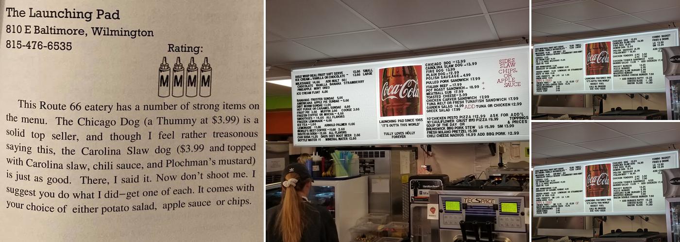 Launching Pad Drive-In Menu