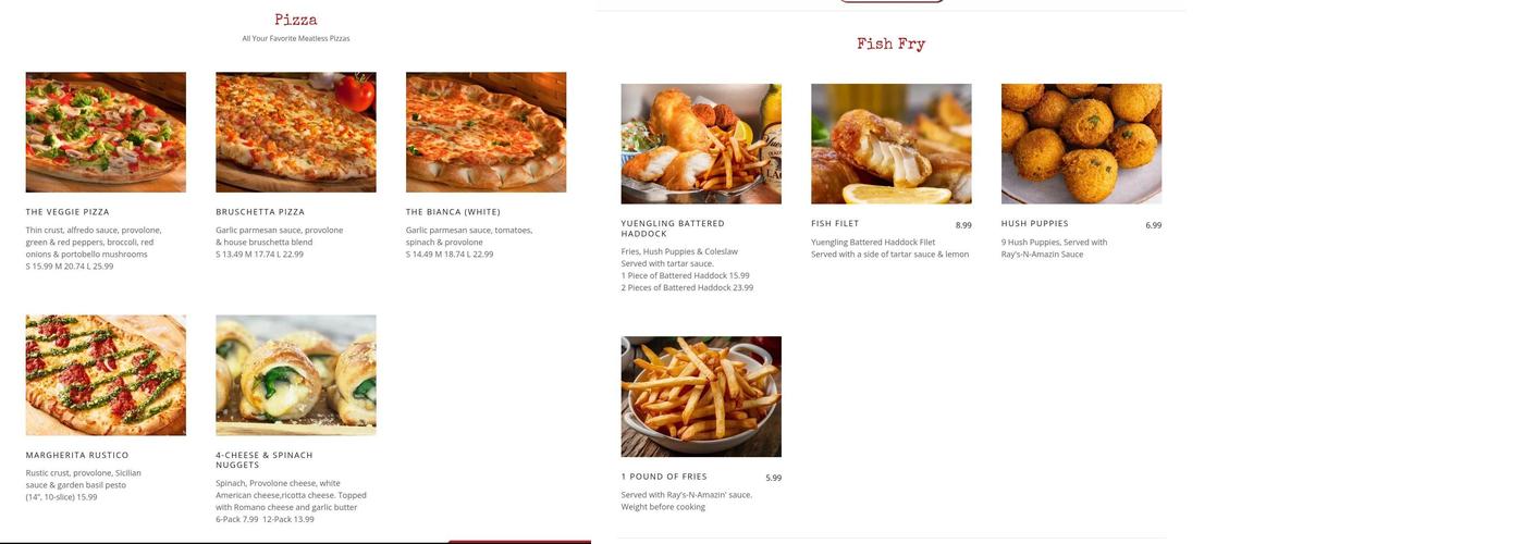 Antonio's Pizzeria LoSchiavo Menu