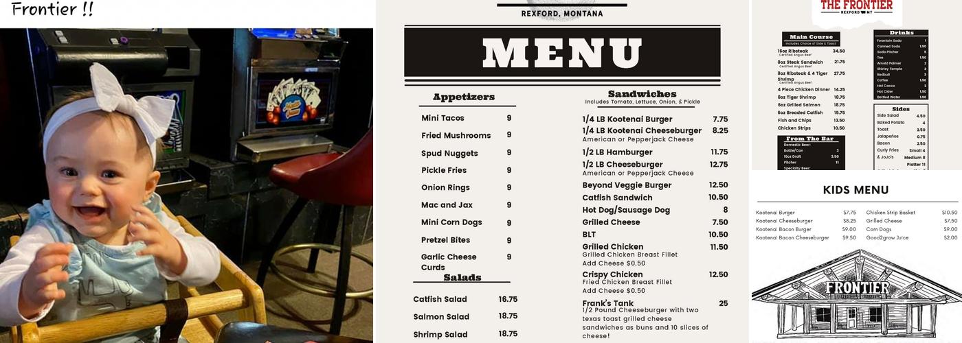 Frontier Bar & RV Menu
