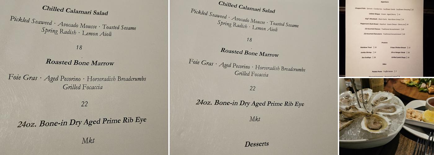 Downtown 140 Menu
