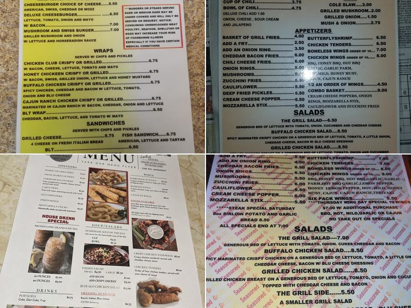 Seasoned Grill Menu
