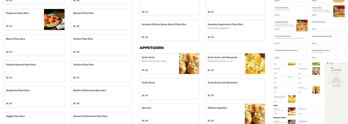 Famous Famiglia Pizzeria Menu