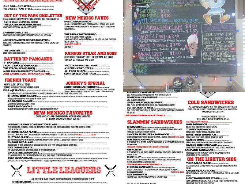 Johnny B's Menu