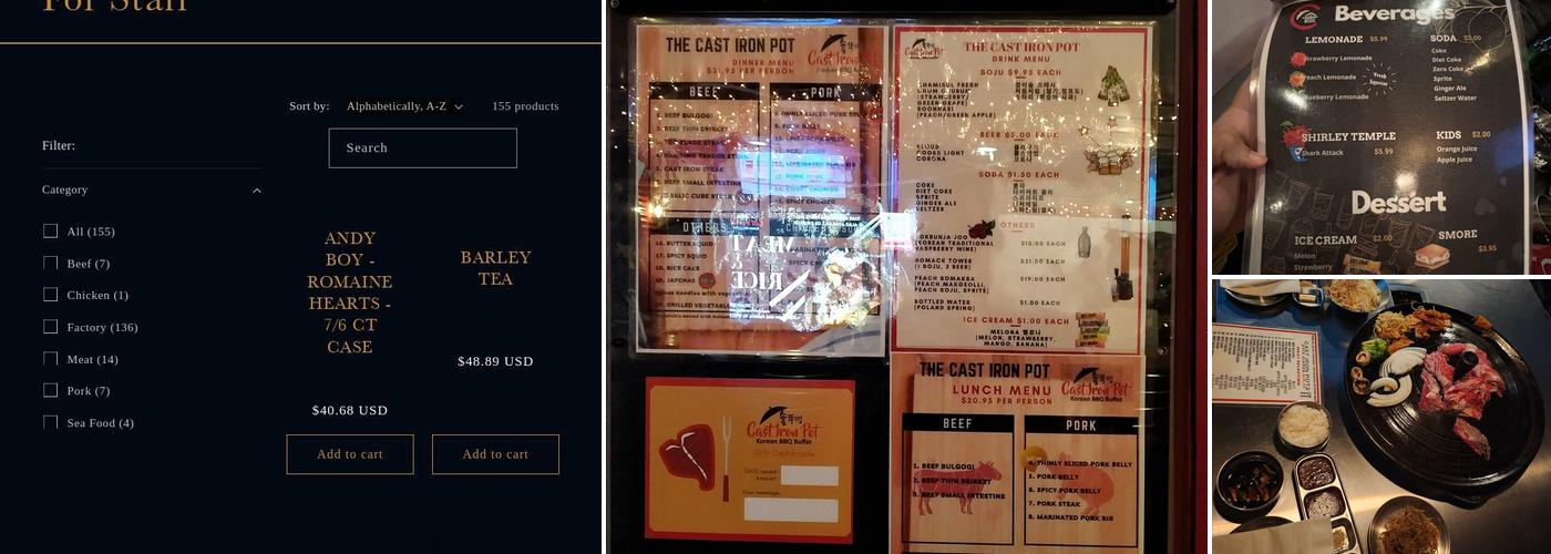 Cast Iron Pot Original Menu