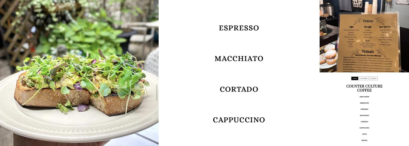 The Chipped Cup Menu