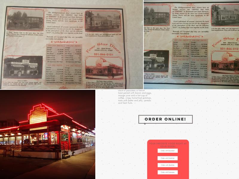 Four Star Diner Menu