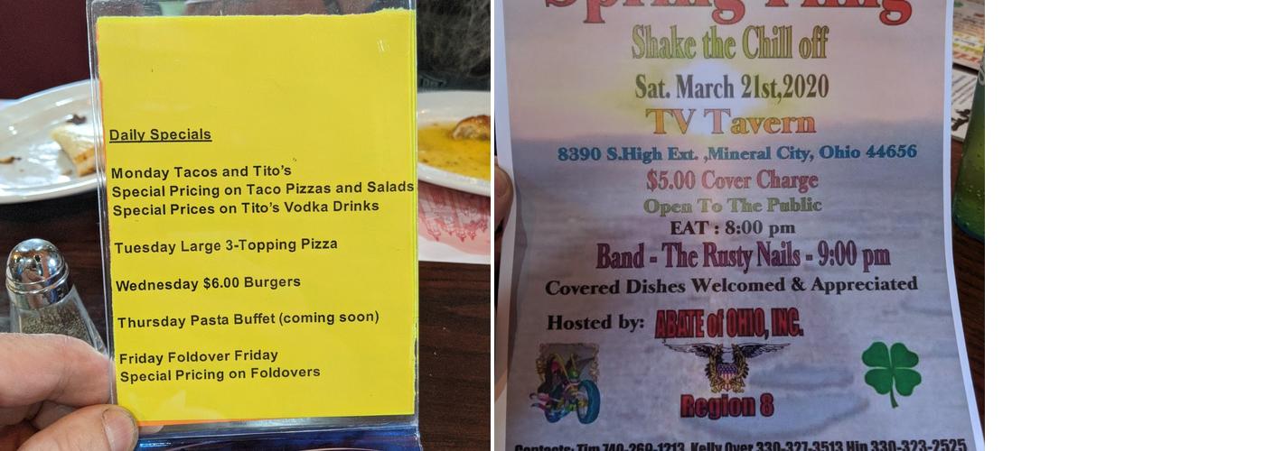 East of Chicago Menu