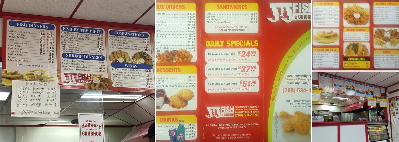 J & J Fish Menu