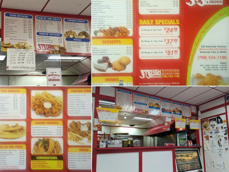 J & J Fish Menu